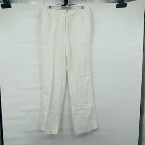 Madison studio 100% linen white beach resort wide leg pants
